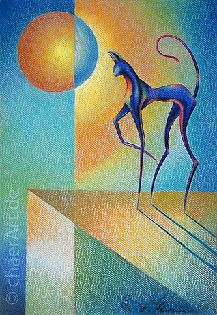 Catwalk, pastels on Paper, 42 x 29,5 cm